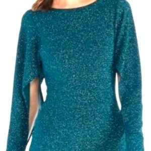 Calvin Klein Women's Split Dolman Sleeve Sparkle